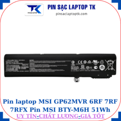 Pin laptop MSI GP62MVR 6RF 7RF 7RFX Pin MSI BTY-M6H 51Wh