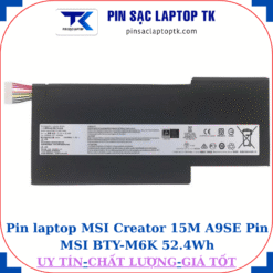 Pin laptop MSI Creator 15M A9SE Pin MSI BTY-M6K 52.4Wh