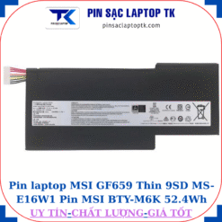 Pin laptop MSI GF65 Thin 9SD MS-E16W1 Pin MSI BTY-M6K 52.4Wh