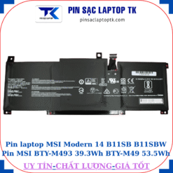 Pin laptop MSI Modern 14 B11SB B11SBW Pin MSI BTY-M493 39.3Wh BTY-M49 53.8Wh