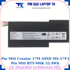Pin laptop MSI Creator 17M A9SD MS-17F3 Pin MSI BTY-M6K 52.4Wh