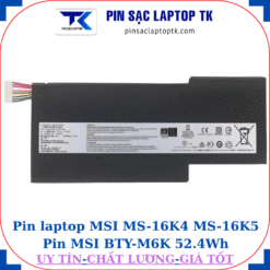 Pin laptop MSI MS-16K4 MS-16K5 Pin MSI BTY-M6K 52.4Wh
