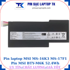 Pin laptop MSI MS-16K3 MS-17F1 Pin MSI BTY-M6K 52.4Wh