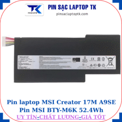 Pin laptop MSI Creator 17M A9SE Pin MSI BTY-M6K 52.4Wh