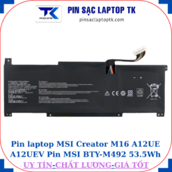 Pin laptop MSI Creator M16 A12UE A12UEV Pin MSI BTY-M492 53.5Wh