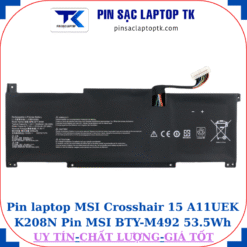 Pin laptop MSI Crosshair 15 A11UEK K208N Pin MSI BTY-M492 53.5Wh
