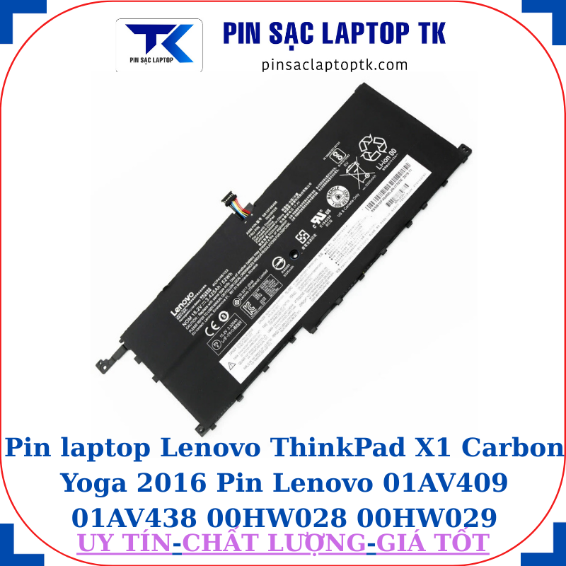 Pin laptop Lenovo ThinkPad X1 Carbon Yoga 2016 Pin Lenovo 01AV409 01AV438 00HW028 00HW029