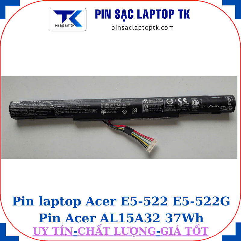 Pin laptop Acer E5-522 E5-522G Pin Acer AL15A32 37Wh